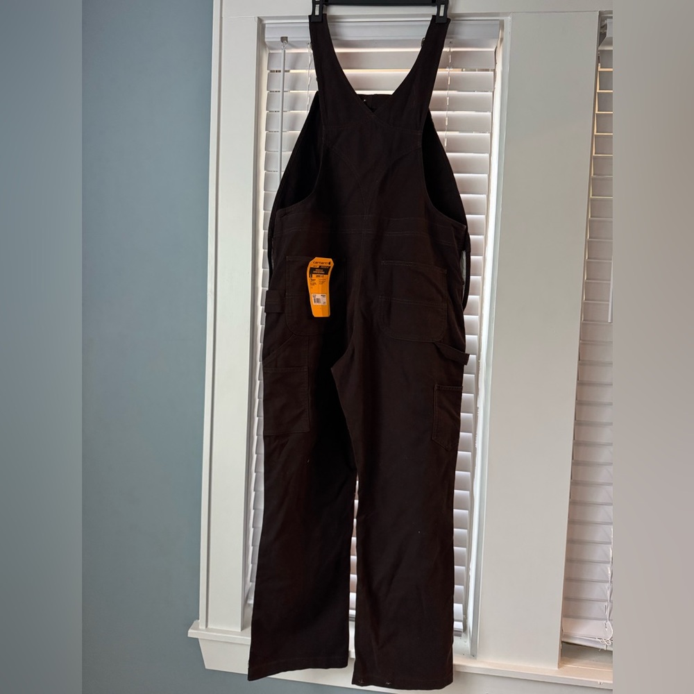 Carhartt Rugged Flex Black Canvas Bib Overall - Picture 5 of 7